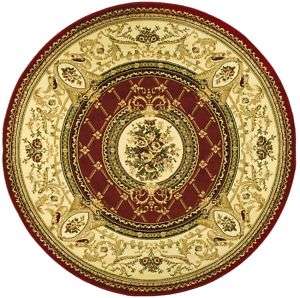 Lyndhurst Red/Ivory Carpet Area Rug Round 8x 8  