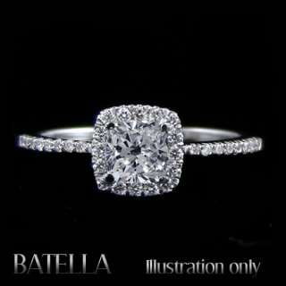   Ring With Round Brilliant Side Diamonds Engagement Ring 18K White Gold