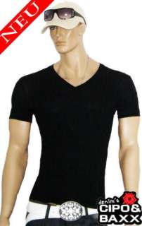 CIPO & BAXX MUSKELSHIRT V NECK LABLE T SHIRT C.5136 S  