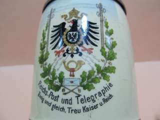 Seltener Bierkrug   Reichs Post u. Telegraphie  