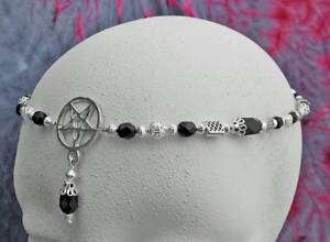 BLK Inverted pentacle 2nd degree wiccan CIRCLET satanic  