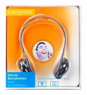 Creative HQ 80 Headphones Stereo Backphones NEW  Zen 5390660131684 