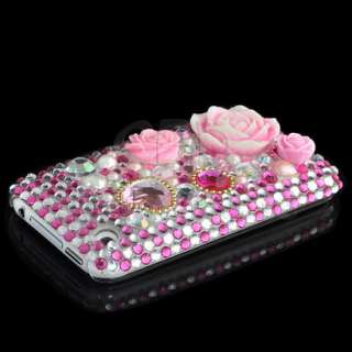   rhinestone crystal case free screen protector for apple iphone 3g