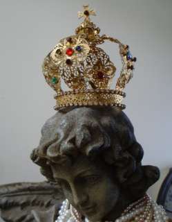 Antique French Jeweled Crown Incredible Details  