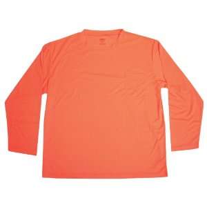 Custom Leather Craft SS092X Hi Viz Long Sleeve T Shirt, Orange, 2X 