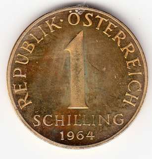 ÖSTERREICH 1 Schilling 1964 spiegelglanz  