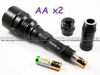 Police 10W CREE LED Long Focus 2 Usage 3 Modes AA Torch  