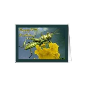  Hoppy 14th Birthday, Giant Grasshopper Card Toys & Games