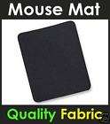 BLACK Fabric Mouse Mat   Foam Backed   High Quality 5mm