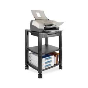  Kantek Desk Side 3 Shelf Moblie Printer/Fax Stand   Black 