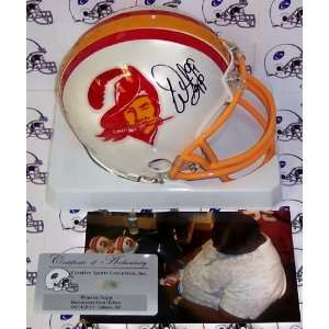  Warren Sapp Signed Mini Helmet   Bucs   Autographed NFL 