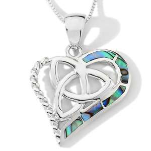   Silver Trinity Knot Heart Pendant with 18 Box Chain 