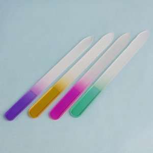  4 Color Crystal Glass Nail Files 5.5inch Beauty