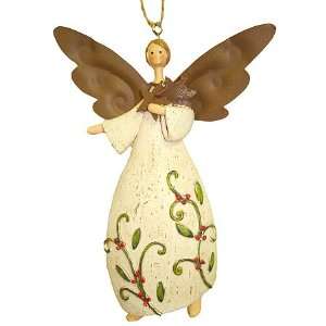 Country Folk Art Angel With Star Cluster Christmas Ornament  