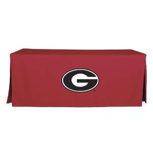   Georgia 6 Foot Fitted Folding Table Cover, Red w/Logo
