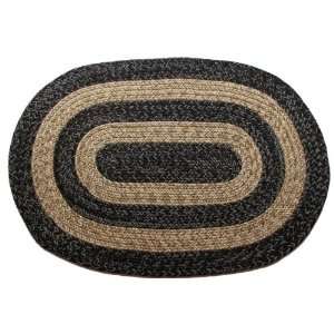     Country Black & Brown   Oval Braided Rug (3 x 5): Home & Kitchen