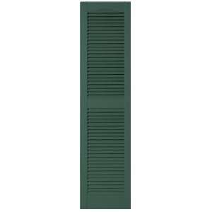 Mid America 12 x 54 Forest Green L1 Louvered Vinyl Exterior Shutters 