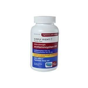  Simply Right Acetaminophen PM Caplets   500 ct. Health 