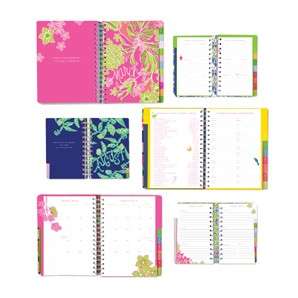 New LILLY PULITZER Large Agenda NAVY BLOOMERS Calendar Aug 11 to Dec 