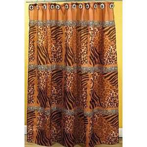  Animal Print Cheetah Tiger Zebra Bathroom Shower Curtain 