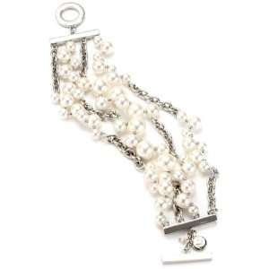 Anne Klein Honoria Pearl Toggle Bracelet