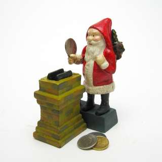   Christmas Santa Clause Collectors Die Cast Iron Mech. Coin Bank  