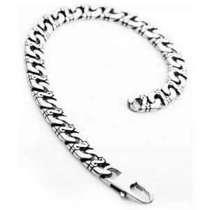  Mens Silver 316l Stainless Steel Punk Vintage Chain Link 