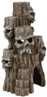 Exotic Environments Skull Mountain Aquarium Ornament is made with 