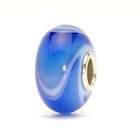 Authentic Trollbeads Glass Blue White Armadillo 61191  