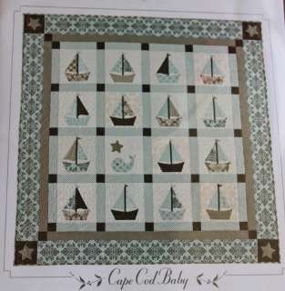 Cape Cod Baby Quilt Pattern Bunny Hill SailBoats Whale  