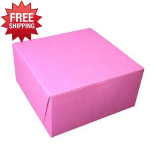 Sct   0878   Tuck top Bakery Boxes, 10w X 10d X 5h, Pink   SCH0878 