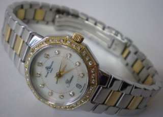 Rare Ladies Baume Mercier Riviera Watch 18K Gold with Diamond Bezel 
