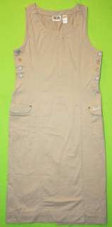 Bill Blass Jeans Medium Womens Halter Khaki Dress SA38  