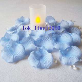 1000 Blue Silk Rose Petals Wedding Party Flower Favors  