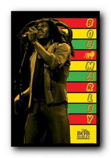 Bob Marley Stripes 23X35 Blacklight Poster Herb Vpa2030 638211390308 