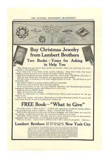 1908 Lambert Brothers, NYC Jewelry   Old Christmas Ad  