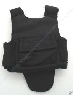 Action Figure Black Bullet Proof Vest  