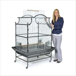 Prevue Hendryx Pagoda Parrot Cage in Black and Pewter 3140 