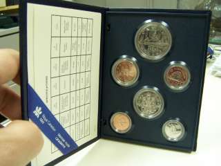   set issued by the royal canadian mint contains 1 5 10 25 50 cents 1