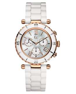 Gc Swiss Made Timepieces Watch, Womens White Ceramic Bracelet 