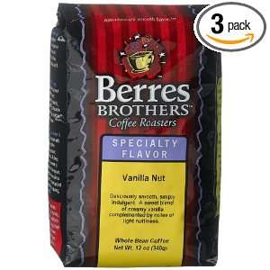 Berres Brothers Coffee Roasters Vanilla Nut Coffee, Whole Bean, 12 