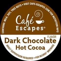 Keurig Cafe Escapes Green Mountain Dark Chocolate Hot Cocoa 48 K Cups 