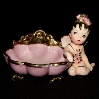 Vintage Josef Originals Pixie Fairy Sprite Trinket Dish  