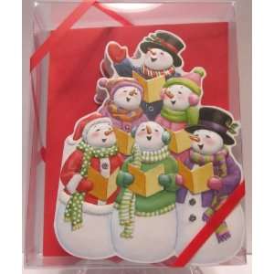  Carol Wilson Christmas Greeting Cards Caroling Snowmen 15 