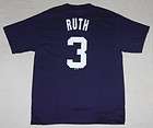 Yankees Ruth Cooperstown Jersey T Shirt Majestic LRG