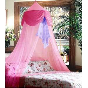   & Purple Chiffon Furbelow Princess Bed Canopy By Sid