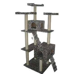    73 Leopard Skin Cat Tree Condo Furniture Tower