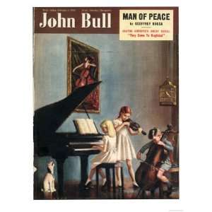 John Bull, Pianos Instruments Playing Cellos Violins Dogs Magazine, UK 