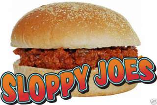 Sloppy Joes BBQ Restaurant Concession Food Decal 14  