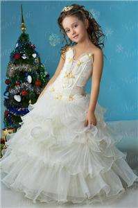 FLOWER GIRL PAGEANT PARTY HOLIDAY DRESS 3931 CHAMPAGNE SIZE 6  
